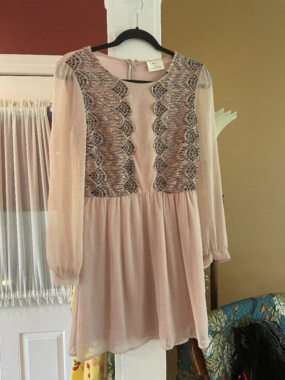 Pins and Needles Pink Long Sleeve Dress